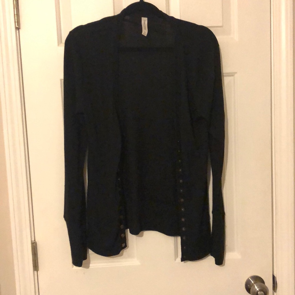 Black button cardigan